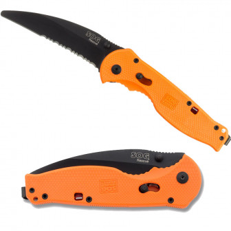 SOG Flash II  Rescue Folding Knife - TiNi Black/Orange