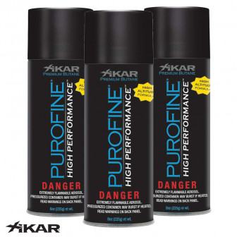 3-Pack: Xikar Purofine Hi-Performance Altitude Butane Cans (24-oz Total)