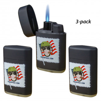 Set of 3: Liberator Torch Lighters - Cigar Page USA Stamp [3-PACK]