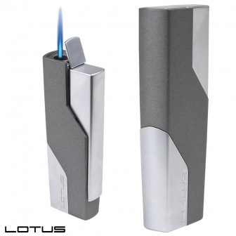 Lotus Tuscan Torch Lighter- Grey Matte/Chrome