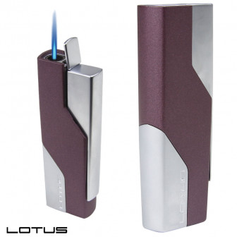 Lotus Tuscan Torch Lighter- Red Matte/Chrome