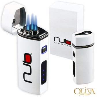Nub Electronic Ignition Torch Lighter- White/Grey
