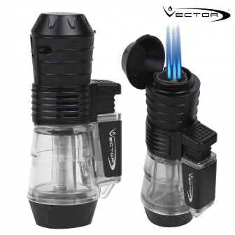 Vector Tri-Force Triple-Flame Torch Lighter- Clear