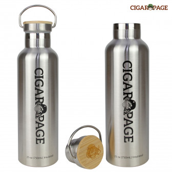 Cigar Page Forever Cold Water Bottle (750ml)- Silver