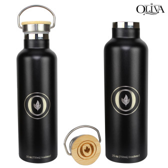 Oliva Forever Cold Water Bottle (750ml)- Black