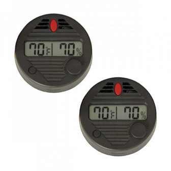 Set of 2: Hygro-Set Adjustable Digital Hygrometers 2-PK