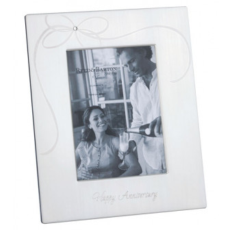 Reed & Barton Silverplated 5x7 Frame - Happy Anniversary