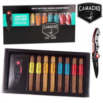 Camacho Bold Anytime Gordo Sampler (8 Cigars+Knife)