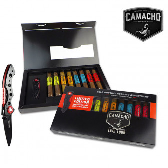 Camacho Bold Anytime Robusto Sampler (8 Cigars+Knife)