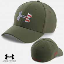 Under Armour Freedom Low Crown Stretch Fit Cap (L/XL)- OD Green