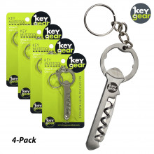 4-PACK: Keygear Multi-Tool Keychain- Silver