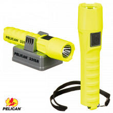 Pelican 3315R Safety Certified (C1D1/IECEx-ia) Li-ion Rechargeable LED Flashlight- Yellow