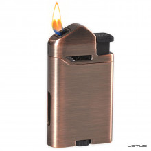 Vertigo Attache 2 Single Soft Flame Lighter- Brushed Copper