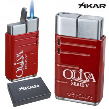 Oliva Serie V Xikar Linea Torch Lighter- Red