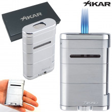 Xikar Allume Triple Tabletop Lighter- Silver