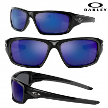 Oakley Valve Polarized Sunglasses- Polished Black/Deep Blue