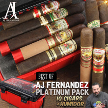 Best of AJ Fernandez Platinum Pack Humidor + Half Box Grip o' Sticks