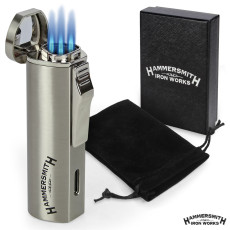 Hammersmith Andolini Triple-Flame Torch Lighter- Silver