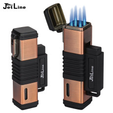JetLine New York Quad Flame Pocket Lighter - Copper