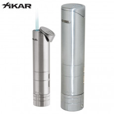 Xikar Turrim 5x64 Dual-Flame Torch Lighter- Silver