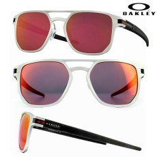 Oakley Latch Alpha Sunglasses- Matte Silver/Torch Iridium