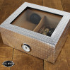 Pig Iron 40-ct Cigar Humidor - Diamondplate